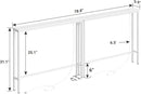 ELYKEN 2 Pack 5.9" Narrow Console Sofa Table with Power Outlets, 5.9" Dx39.4 Wx31.1 H Long Couch Table with Metal Frame and Charge Station with 6.5’ Extension Cord, White by CozyNest Decor