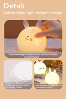 Night Light Kids, Cute Soft Glow Protect Eyes Night Light Bunny Lamp with 30mins Timer Rechargeable Nightlight for Kids Children Women Girls Toddler Bedroom Bedside Livingroom by TinyTreasures Baby Boutique