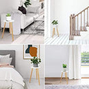 Uneedem Indoor Plant Stand Wood Mid Century Plant Stand for Indoor Plants, Modern Plant Table,Tall Plant Holder for Flower Pots, Small Round Side Table, End Table (A3-White,High: 20.5") by GreenHaven Gardens