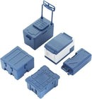 5PCS Plastic RC Mini Tool Set/Fishing Box/Medical Chest/Refrigerator/Fuel Tank/Tool Case Compatible with traxxas TRX4 Axial SCX10 1/10 1/8 RC Crawler Climbing Car Simulation Decoration(Blue) by TinyTreasures Baby Boutique