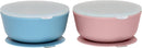 WeeSprout Suction Bowls for Baby & Toddlers (Set of 2) - 100% Silicone w/Plastic Lid - Leak Proof Feeding Supplies - Dishwasher & Microwave Safe Infant Dinnerware w/Extra Strong Base by TinyTreasures Baby Boutique