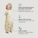 Tealbee Dreamsuit: Toddler Sleep Sack with Feet 3T 4T - 1.5 TOG Winter Baby Wearable Blanket for Walkers - Rayon made from Bamboo, Organic Cotton Sleep Bag - Cookies by TinyTreasures Baby Boutique