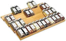 Spice Drawer Organzier,4 Tiers- 8Pcs Bamboo Spice Rack Tray Insert for Cabinet Drawer Countertop, Kitchen Seasoning Storage Drawer Organization,22" Wide x 15.8" Deep （Hold UP To 48 Jars by CozyNest Decor