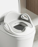 Potty Training Toilet Seat, Toddler Toilet Seat Attachment with Safety Handles, Detachable Soft Cushion, Anti-Slip Design and Splash Guard, Baby Toilet Seats for Kids, Boys and Girls (Grey) by TinyTreasures Baby Boutique