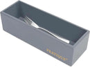 Bamboo Drawer Organizer - Kitchen Utensil Organizer Silverware Tray Cutlery Holder，Office Desk Supplies and Accessories,8.9 * 3 * 2.6,Grey by CozyNest Decor