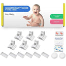 6 Pack Magnetic Cabinet Locks for Babies (with 2 Keys), Eco Baby Magnetic Baby Proofing Cabinet Locks, Child Locks for Cabinets Drawers Doors for Back to School, Easy Installation No Tools Required by TinyTreasures Baby Boutique