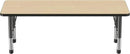 FDP Rectangle Activity School and Classroom Kids Table (24 x 60 inch), Chunky Toddler Legs, Adjustable Height 15-24 inches - Maple Top and Black Edge by CozyNest Decor