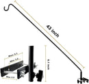 ERYTLLY 2 Packs Extended Rail Hook Fence Deck Bird Feeder Hook 360 Degree Rotary and Length Adjustable Plant Bracket for Feeders, Planters, Suet Baskets, Lanterns, Wind Chimes and More by GreenHaven Gardens