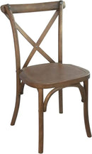 EMMA + OLIVER Light Brown X-Back Chair by CozyNest Decor