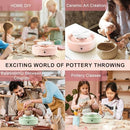 Mini Pottery Wheel Kit - 6" Pottery Wheel for Kids, Teens & Adults Beginners, 2 Lb Air Dry Clay & 18PCS Clay Tools Included, Crafts for Home DIY, Ceramic Work & Art Creatio by TinyTreasures Baby Boutique