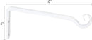 Mkono Hanging Plant Bracket 10 inch Metal Wall Plant Hook Decorative Plant Hanger for Bird Feeders, Planters, Lanterns, Wind Chimes, Home Decor Indoor Outdoor 2 Pack, White