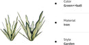 Metal Agave Plant Garden Art, 2 Pack Tequila Rustic Sculpture, Rustic Metal Agave Plants Garden Lawn Home Ornaments, for Yard Stakes, Garden Figurines, Outdoor Patio (2 PCS Green with Light) by GreenHaven Gardens
