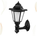 DOITOOL Solar Wall Lights Outdoor, 6-Pack Hexagonal LED Wall Sconce, Black, 16x28CM, IP44 Waterproof, Automatic On/Off, Outdoor Porch Garden Fence Landscape Hotel Restaurant Patio by GreenHaven Gardens