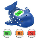 Baby Bath Thermometer, Infant Digital Water Thermometer Safety with 3 Color Backlit and Temperature Warning, Room Thermometers Floating Toy for Infant, Toddler, Bathtub, Swimming Pool (Navy Blue) by TinyTreasures Baby Boutique