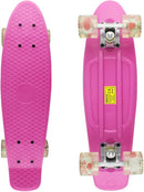 Skateboards Complete 22 Inch Mini Cruiser Retro Skateboard for Kids Boys Youths Beginners by TinyTreasures Baby Boutique