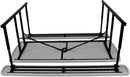 OEF Furnishings Heavy Duty Blow Molded Folding Picnic Table- Light Speckled Grey, Black Frame by GreenHaven Gardens