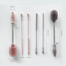Haakaa Silicone Cleaning Brush Kit – Household Cleaning Brushes for Bottles and Crevices – Food-Grade Silicone: Dishwasher Safe (Kit-Blush) by TinyTreasures Baby Boutique