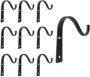 Mkono 10 Pack Iron Wall Hooks for Hanging Plant Lanterns, Plant Hanger Fence Metal Bracket for Bird Feeders, Wind Chimes, Mason Jar Sconces, Light Outdoor Indoor Rustic Home Decor, 3 Inch by GreenHaven Gardens