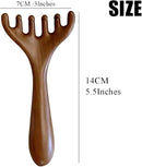 Natural Wooden Gua Sha Tool,Wooden Gua Sha Scraping Massage Tool,Long Handle Sandalwood Six Claw Antler Massager,1 Pieces by CozyNest Decor