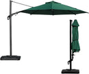 Abba Patio 10FT Vienna Offset Patio Umbrella Outdoor Cantilever Umbrella with 360° Rotation Design and Easy Tilt Adjustment UV 50+ Protection 8 Ribs for Backyard Garden Deck Pool Patio, Dark Green by GreenHaven Gardens