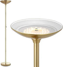 BoostArea Torchiere Floor Lamp Gold, 30W Super Bright LED Standing Lamp, 3000K Stepless Dimmable Pole Lamp with Rotary Switch, 70 Inch Tall Metal Modern Floor Lamps for Living Room/Bedroom/Office/Den by CozyNest Decor