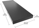 Large Floating Shelves for Wall Set of 2 Wooden Wall Shelves 24 in x 12.75 in x 2 inRoom Decor Long Shelf with Invisible Wall Mount Bracket for Bedroom Kitchen Living Room Black by CozyNest Decor