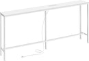 SUPERJARE 70 Inch Console Table with Outlet, Sofa Table with Charging Station, Narrow Entryway Table, Skinny Hallway Table, Behind Couch Table, for Living Room, White by CozyNest Decor
