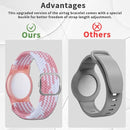 2 Pack Kids Bracelet Compatible with AirTag, GPS Kid Tracker Holder Braided Wristband for Apple Air Tag, 2022 Upgraded Nylon Adjustable Anti Lost Watch Band Fits Airtag for Kids Children Elders by TinyTreasures Baby Boutique
