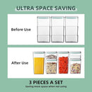 Food Storage Containers with Lids Airtight- 3Pcs BPA-Free Kitchen and Pantry Organization Pop Containers, Leakproof Stackable Kitchen Storage Containers for Cereal, Flour, Sugar (0.5, 1.2, 1.8 QT) by TinyTreasures Baby Boutique