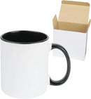 11oz White Ceramic Sublimation Coffee Mug in White Gift Box (6 Mixed Colors, 12) by CozyNest Decor
