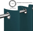 Easy-Going Blackout Curtains for Bedroom, Solid Thermal Insulated Grommet and Noise Reduction Window Drapes, Room Darkening Curtains for Living Room, 2 Panels (52x84 in,Peacock Blue) by CozyNest Decor