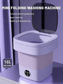 Portable Washing Machine, Mini Washer,16L Upgraded Large Capacity Foldable Washer.Deep Cleaning of Underwear, Baby Clothes and Other Small Clothes.Suitable for Apartments, Dormitories, Hotels.(Purple) by CozyNest Decor