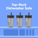 Owala Kids BPA-Free Plastic Tumbler with Spill Resistant Flexible Straw, Easy to Clean, Kids Water Bottle, Great for Travel, Dishwasher Safe, 15 Oz, Black and Gray (Skate Park) by TinyTreasures Baby Boutique