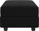 Belffin Storage Ottoman Module for Modular Sectional Sofa Square Seat Cube Velvet Foot Stool Black by CozyNest Decor