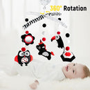 Montessori Mobile Baby for Crib,Black and White Baby Crib Mobile with Music for Boys & Girls,High Contrast Hanging Crib Toys, Newborn Visual Stimulation to Engage by TinyTreasures Baby Boutique