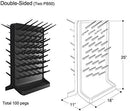 Pegboard Bench-top/Wall-Mount Laboratory Glassware Drying Rack with 50 Pegs, Black