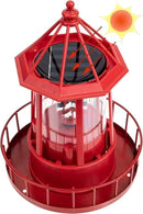 LED Solar Powered Lighthouse, 360 Degree Rotating Lamp Courtyard Decoration Waterproof Garden Smoke Towers Statue Lights for Outdoor Patio Garden Pathway by GreenHaven Gardens