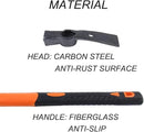 Dual Head Hammer Hoe with Heavy Duty Forged Adze and Ergonomic Non-Slip Handle for Gardening, Hunting, Landscaping Outdoor 39mm/15-Inch by GreenHaven Gardens