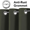 H.VERSAILTEX Blackout Curtains for Bedroom Thermal Insulated Room Darkening Living Room Curtains 63 Inch Long Grommet Privacy Protection Window Curtain Panels/Drapes for Nursery, 2 Panels, Olive by CozyNest Decor