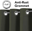 H.VERSAILTEX Thermal Insulated Blackout Window Panels Microfiber Formaldehyde-Free Kids Curtains for Holiday Season Home Decoration,Grommet Top,52 by 96 - Inch - Olive - Set of 2 by CozyNest Decor
