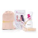 NatureBond Silicone Breast Pump with lid, Stopper, Strap, Pouch. Breastfeeding Essential Premium All in 1 Set. 3.4oz 100ml (Premium All-in-ONE) by TinyTreasures Baby Boutique