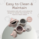 Silicone Sippy Cups with Easy Grip Transition Handles and a Soft Spout. A Non Toxic No Spill Unbreakable Training Cup 150ml/5oz |2-PACK Pink and Cream| by TinyTreasures Baby Boutique