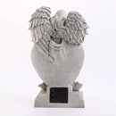 Garden Angel Statue with Cross Solar LED Light, Memorial Gifts for Loved Ones, Cemetery Grave Decorations by CozyNest Decor