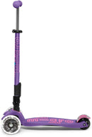 Micro Kickboard - Maxi Deluxe Foldable LED - Three Wheeled, Lean-to-Steer, Fold-to-Carry Swiss-Designed Micro Scooter for Kids with Motion-Activated Light-Up Wheels for Ages 5-12 by TinyTreasures Baby Boutique