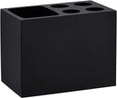 Resin Black Toothbrush Holder JINCROP, 5 Slots Toothbrush Holder Matte Black Bathroom Storage Stand Dispenser Organizer Set for Toothbrushes, Make-up Brushes and More, (Matte Black) by CozyNest Decor