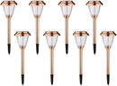 Solar Lights Outdoor - 8 Pack Copper Garden Walkway Lights Solar Powered Waterproof for Garden, Lawn, Yard, Pathway by GreenHaven Gardens