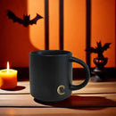 COLLECTIVE HOME - Black Monogram Ceramic Mugs, 15 oz Golden Initial Coffee Cups, Elegant Alphabet Tea Mugs, Personalized Halloween Mug with Gift Box, Perfect for Office and Home Décor (c) by CozyNest Decor
