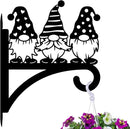 peacoblue Iron Plant Hangers Hooks for Outdoor Indoor Hanging Plants Flower Fern Pots, Lantern, Bird Feeder, 12”x14”Gnome Weather Resistant Metal Wall Brackets Holder for Porch, Garden, House(Gnome) by GreenHaven Gardens
