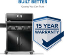 Napoleon Rogue 525 Propane Gas Grill, Black, Durable 4-Burner BBQ by GreenHaven Gardens