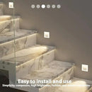 8Pack 3W LED Step Light, Warm White 3000K IP65 Waterproof Recessed Wall Light, Staircase Light Lighting lamp, Inside Outside Garden Balcony Corridor, Aluminum, 120V,White by GreenHaven Gardens